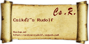 Csikós Rudolf névjegykártya