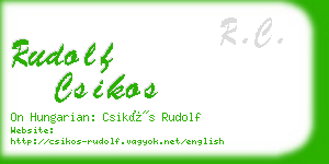 rudolf csikos business card