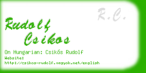 rudolf csikos business card